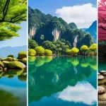 중국 도교의 역사적 발전 - Here are three detailed image prompts in English, based on the provided information about Taoism: