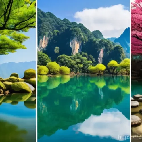 중국 도교의 역사적 발전 - Here are three detailed image prompts in English, based on the provided information about Taoism: