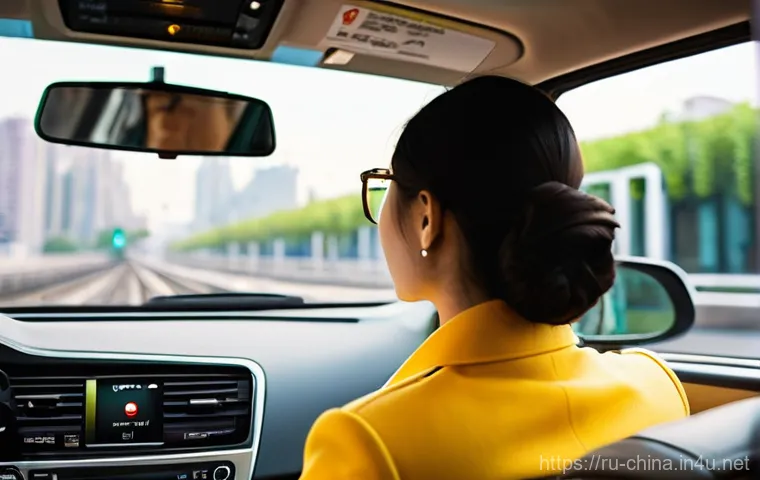 중국의 교통 규칙과 팁 - **Prompt:** A detailed, close-up shot of a determined male or female foreign student (wearing comfor...